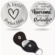 Pocket Hug Token Keychain Warm Meaningful Gift 1pc