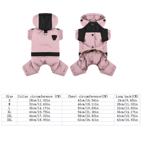 Heavy Duty Cold Weather Pet Suit with Windproof Lining and 2