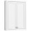 (White, Engineered Wood) Bathroom Wall Cabinet with Adjustable Shelves - White 1