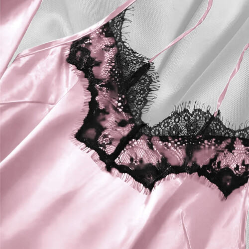 Women's Satin Pajama Set Long Sleeve 5-Piece 2