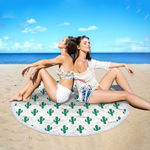 AuroraX Sandproof Quick-Dry Boho Beach Blanket 60x60 in 2
