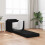 VidaXL vidaXL Folding Sofa Bed Black 74 x 77 x 81 cm Fabric 1