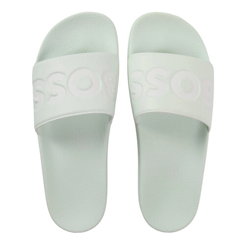 (12 UK, Grey/White) Boss Mens Aryeh Flat Sliders 2