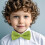 Kids Bow Tie Solid Green Adjustable Free Size 3