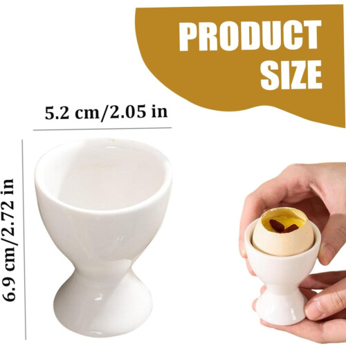Ceramic Poached Egg Cups for Soft-Boiled Eggs, Non-Slip Egg 2