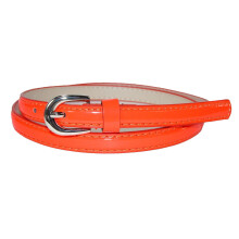 CTM Women's 1/2 Inch Skinny Dress Belt Patent Faux Leather