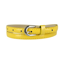 CTM Women's 1/2 Inch Skinny Dress Belt Patent Faux Leather