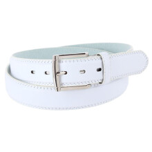 CTM Men's Big & Tall 38 mm Wide Basic Leather Belt