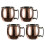 4x Copper Mugs, Set Of 4) Solid Copper Mugs, Handcrafted - 60ml 3