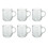 6 tazze in vetro trasparente da 240 ml per latte, cappuccino, tè e caffè. 4