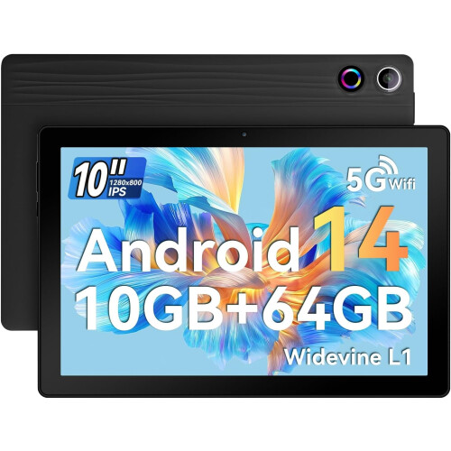 Gaming Tablet Android 14 10GB RAM+64GB ROM 1TB Expend 8-Core WiFi 5000mAh GMS