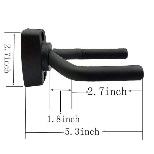 5-pack svart gitarrhängare väggmonterad display med skruvar passar gitarrer 1