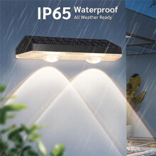 Solar Fence Lights Outdoor Waterproof Led, 3000K/4500K/6000K 3 Modes 50 Lumens Fence Lights Solar Powered