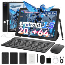 Android 15 Tablet 10 Inch 20GB+64GB (1TB TF) IPS WiFi 5000mAh 6-Core Touchscreen