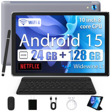 2025 Newest Android 14 Tablet 128GB ROM (1TB TF) 10inch WiFi 5000mAh Dual Camera