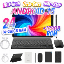 Android 15 Tablet 24GB+128GB ROM (1TB TF) 10inch WiFi 5000mAh Dual Camera Touch