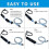 Lot de 5 connecteurs RJ45 étanches IP68, blindés, pour câble Ethernet Cat6. 4