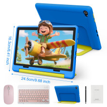 Kids Tablet, Android 15 Tablet 10 inch Octa-Core 20GB + 64GB ROM WiFi Dual Camer
