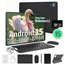 2025 Android 15 Tablet 128GB ROM (+128GB Card) 10inch WiFi 5000mAh Dual Camera