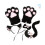 Ensemble 5 pièces pour cosplay de chat créatif : queue, oreilles, collier, pattes et gants style anime 2