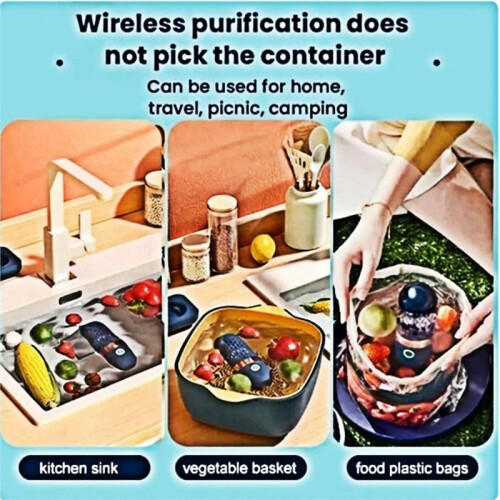 Small Home Use  Capsule Fruit & Vegetable Cleaning Purifier Fruit Vegetable Disinfection Machine