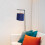 Navy Blue Oval Lampshade for Rectangular Table 3
