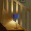Navy Blue Oval Lampshade for Rectangular Table 4