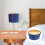 Navy Blue Oval Lampshade for Rectangular Table 5