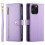 Purple Leather Wallet Case for iPhone 15 Pro 6.1 inch 2