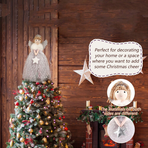 Christmas Angel Tree Topper 25 cm Cute Doll Decor 2