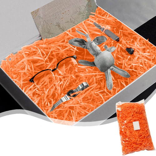 Multicolor shredded paper filler for gift packaging and 1