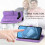 Purple PU Leather Wallet Case for Google Pixel 9 Pro XL 6.8 7