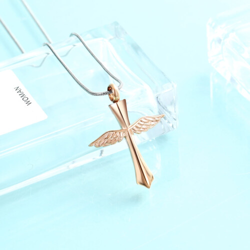 Cross Urn Necklace Ashes Keepsake Pendant 2