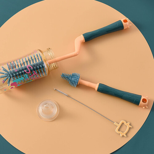 Silicone Bottle Cleaning Brush Set Long Handle 1 Piece 1