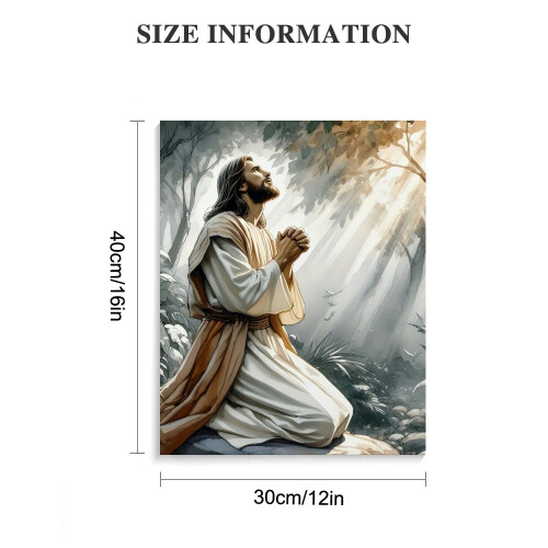 Vintage Jesus Devotion Canvas Art Print 24x36 inch 2
