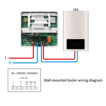 Tuya Wifi Thermostat for Gas Boiler Works Battery-Powered Thermoregulator with Alexa & Home