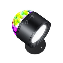 Luzes Noturnas Multifuncionais, 3 Cores, Luminária de Parede LED Ajustável com Controle Remoto, Luz de Leitura para Mesa, para Quarto, Pretas