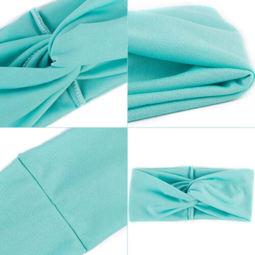 Wide Twist Headbands for Women Boho Elastic 10 Pcs 1