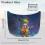 Galaxy Hippie Frog Car Hood Cover Waterproof Polyester 7