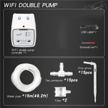 Système D'Arrosage Intelligent Wi-Fi à Double Pompe avec Irrigation Goutte à Goutte Automatique et Programmable, Contrôlable à Distance Via une