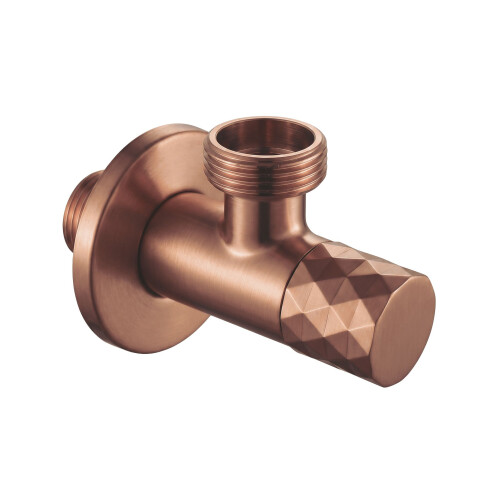 Γωνιακή Βάνα Diamond 03 1/2" X 3/4" Brush Copper