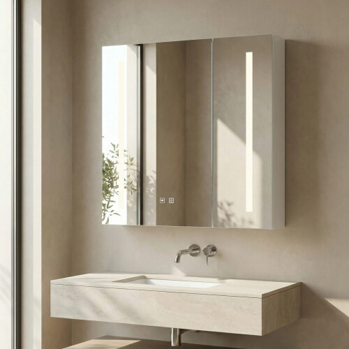 Armadietto Con Specchio Led M1015-60 60x65