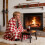 Red checkered flannel blanket black white squares 39.37 x 5