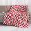 Red checkered flannel blanket black white squares 39.37 x 6
