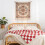 Red checkered flannel blanket black white squares 39.37 x 3