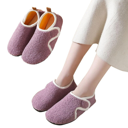 Women's Purple Indoor Slippers Closed Back Size 8 1