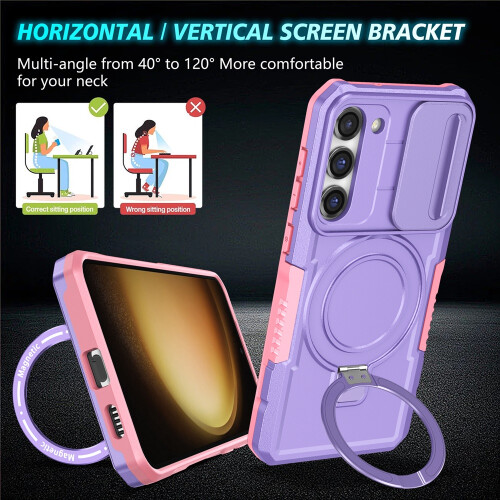 Purple Shockproof Case for Samsung Galaxy S23 Plus 6.6 inch 1