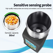 Humidimètre à Grains de Type Coupe, Testeur D'Humidité Numérique avec Écran LCD Rétroéclairé, Prend en Charge 25 Types de Grains