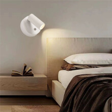 Lampe Murale LED Magnétique Rechargeable de Type C, Sans Câblage, Sans Perforation, Lampe de Lecture, Lampe de Chevet pour Chambre à Coucher