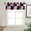 Plaid Valance with Moose Deer Buffalo Pattern Vintage Pine 4
